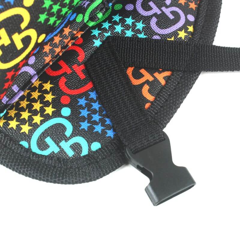dachshund space rainbow monogram backpack