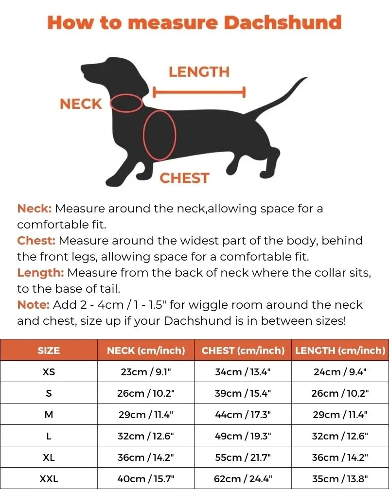 dachshund space shop coco dachshund hoodie size guide