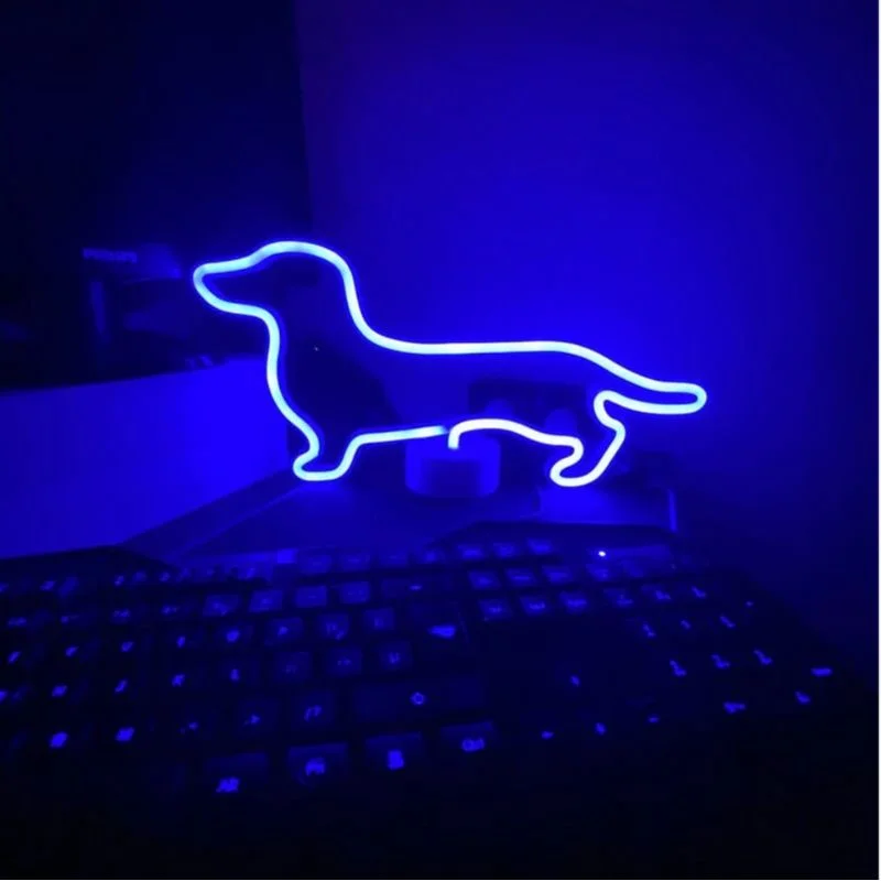 dachshund space shop led neon dachshund lamp
