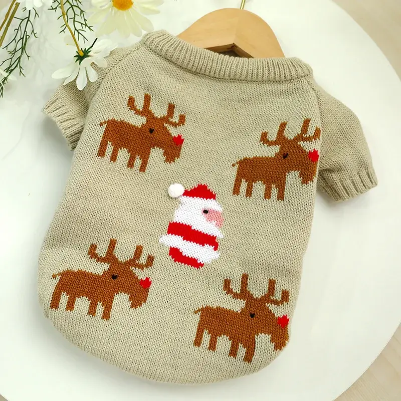 dachshund space knitted santa dachshund sweater