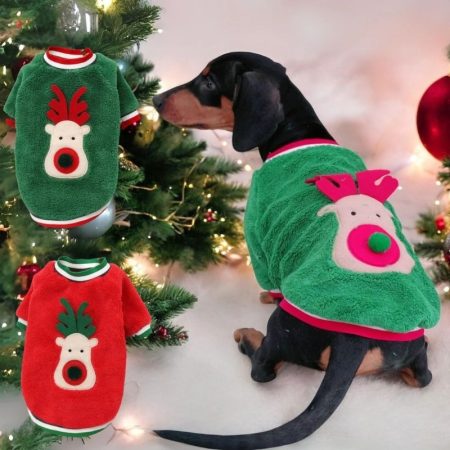 rudolph reindeer sausage dog sweater