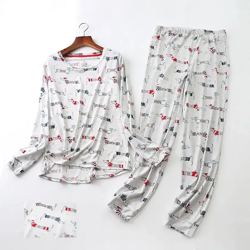 dachshund space shop stylish dachshund printed pajama set for women