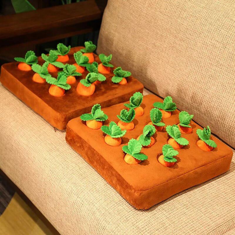 carrot plush interactive dachshund toy