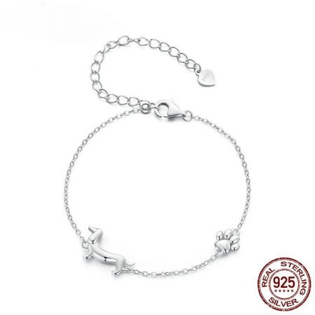 dachshund space shop 925 sterling silver dachshund charm bracelet