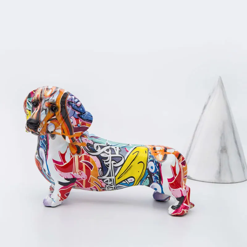 dachshund space shop graffiti dachshund figurines