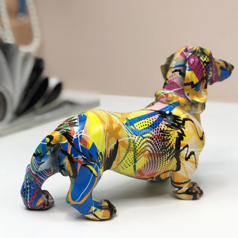 dachshund space shop multicolor dachshund statues