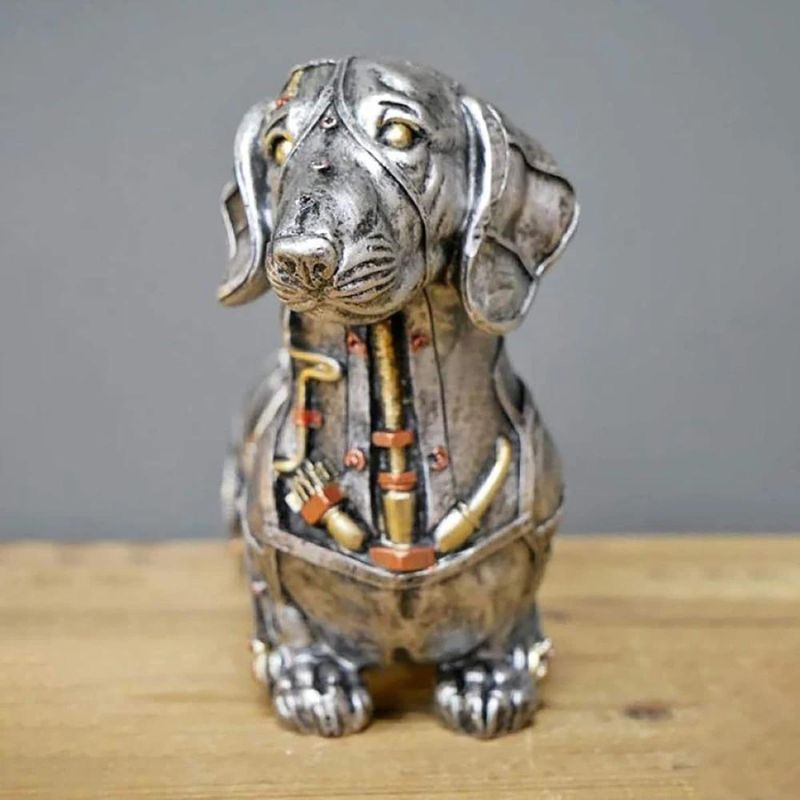 dachshund space shop steampunk dachshund sculpture figurine