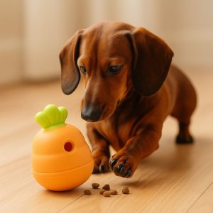 carrot tumbler doxie food toy