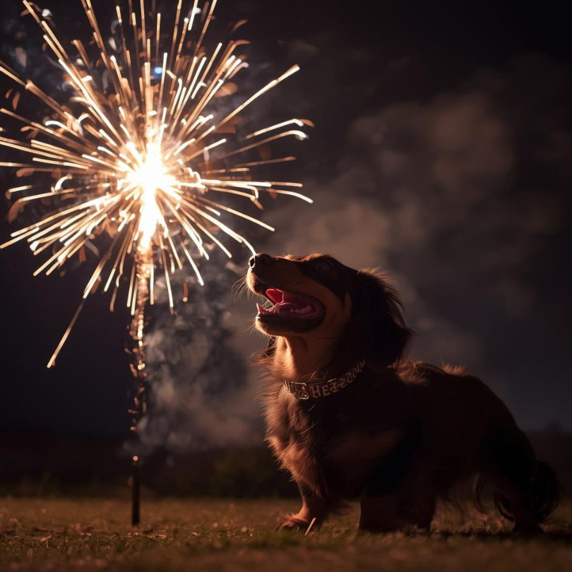 dachshunds and fireworks dachshund space