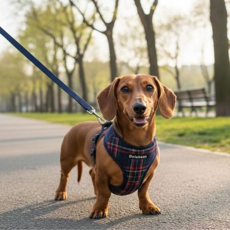 plaid doxie harness