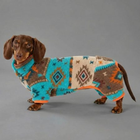 dachshund fleece dog jumpsuit