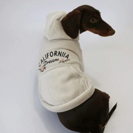 doxie dog fleece hoodie
