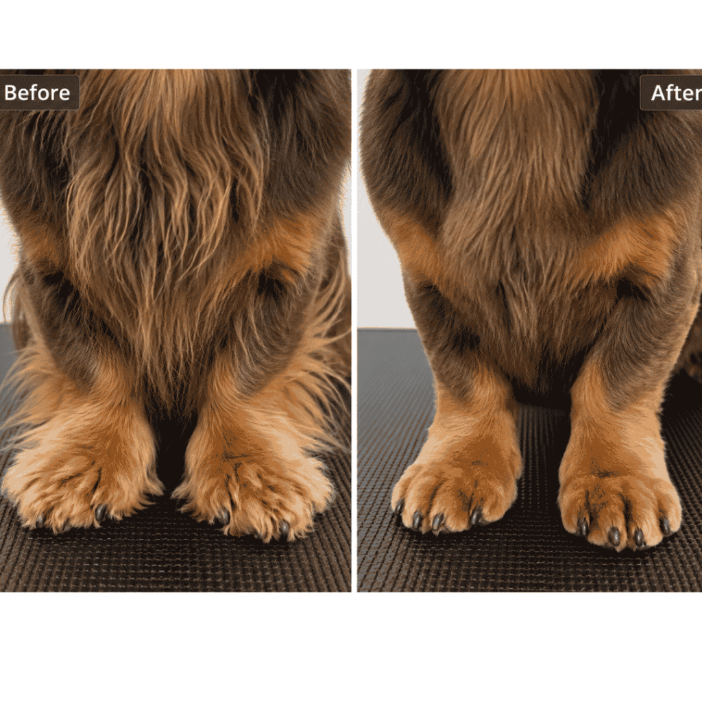 long haired dachshund paw trim grooming photo dachshund space