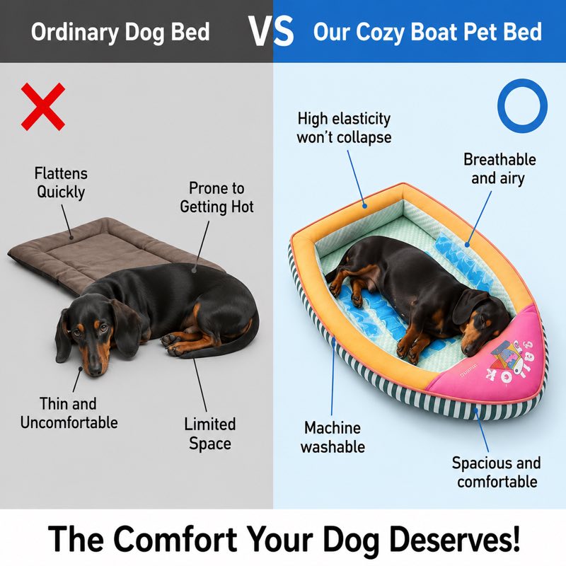 cooling dachshund boat bed