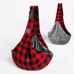 plaid dachshund sling carrier