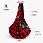 plaid dachshund sling carrier