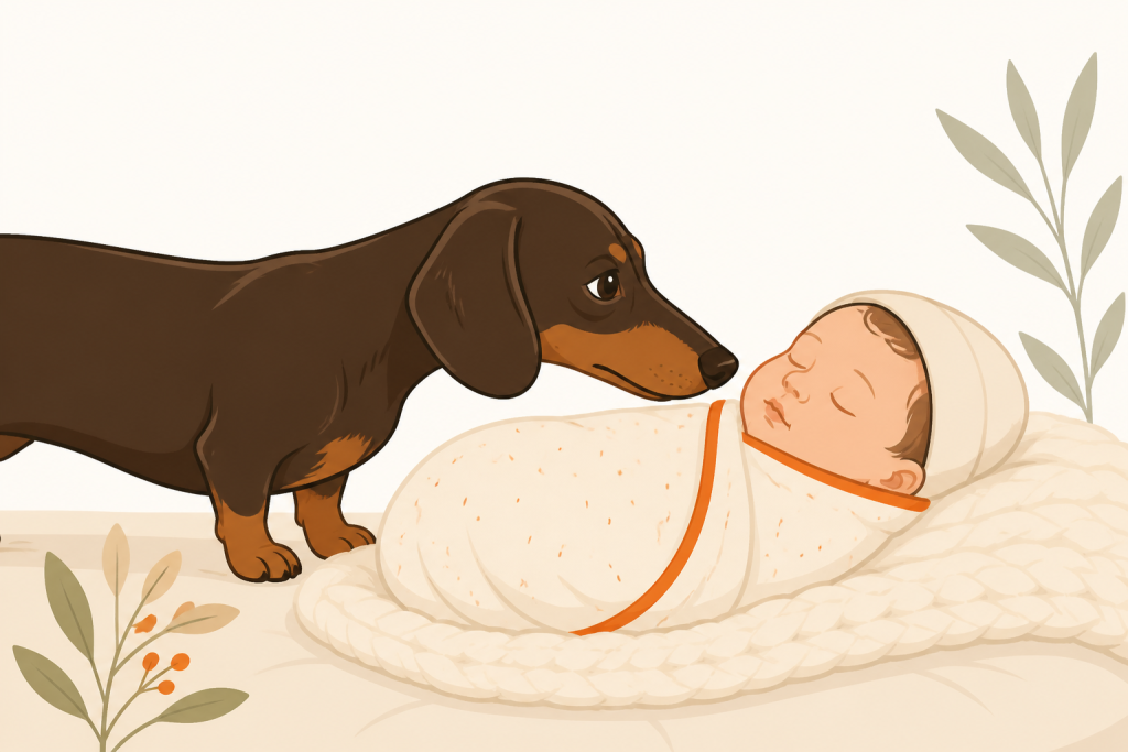 how to introduce a dachshund to a baby dachshund space