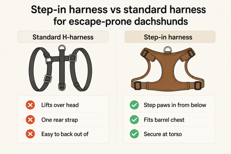 How to Stop a Dachshund Escaping Its Harness?