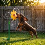 dachshund flower sprinkler