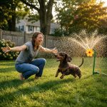 dachshund flower sprinkler